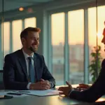 Профессиональная встреча по продажам с акцентом на эмоциональное взаимодействие между продавцом и клиентом